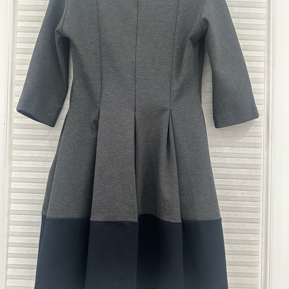 Chic Gray and Navy Dress
